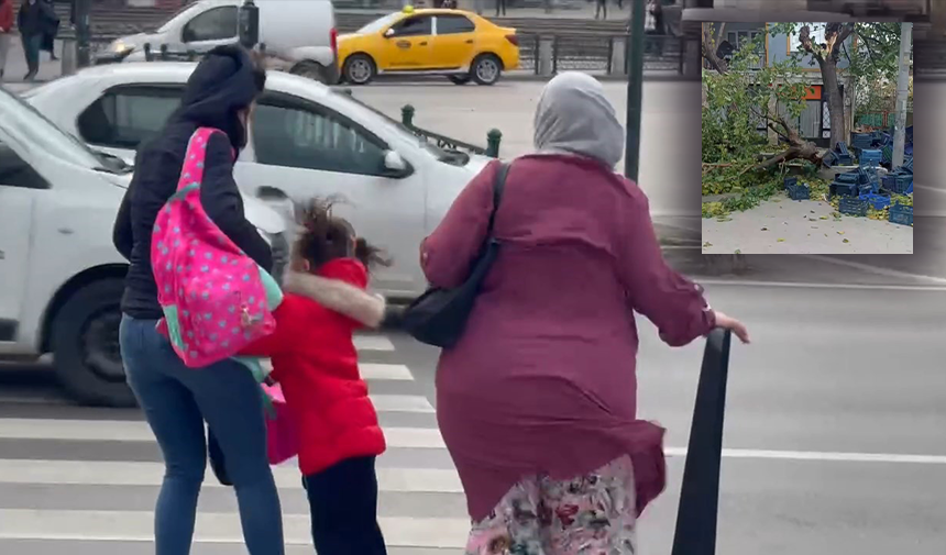 Bursa'da fırtına esti: Kadınlar ve çocuklar zor anlar yaşadı