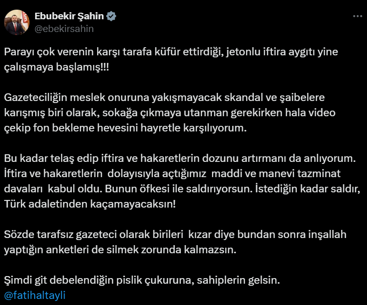 rtuk baskanı ebubekır sahın fatıh altaylı paylasımı