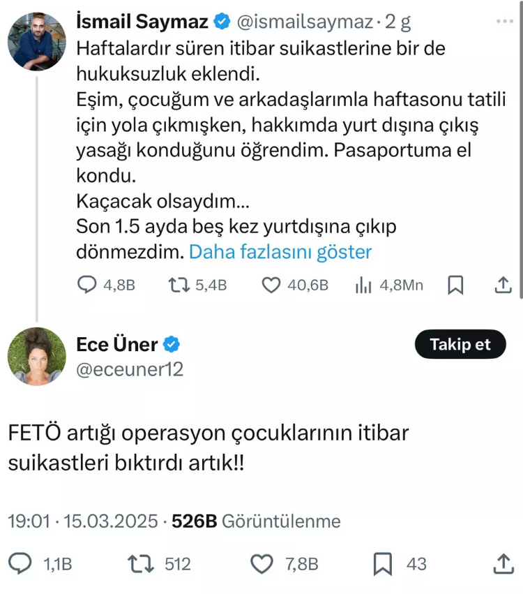 Ece Uner'ın ıfadeye cagırılmasına sebep olan yorum