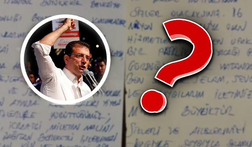 Ekrem Imamoglu'nun ıfadesı ortaya cıktı