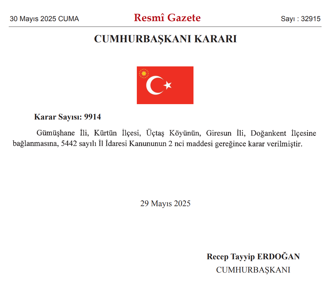 Cumhurbaşkanı Kararı