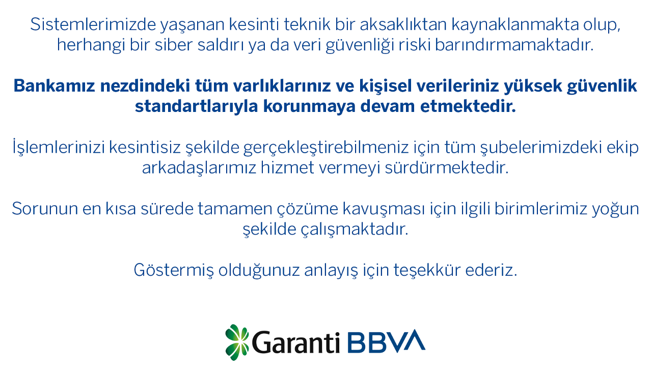 Garanti Bankasi Aciklama
