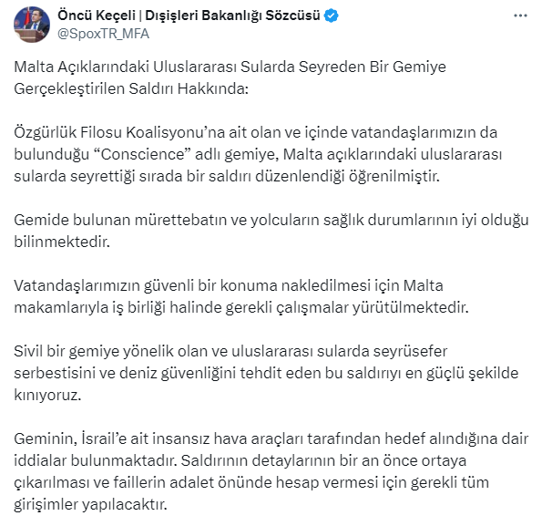 Öncü Keçeli Tweet