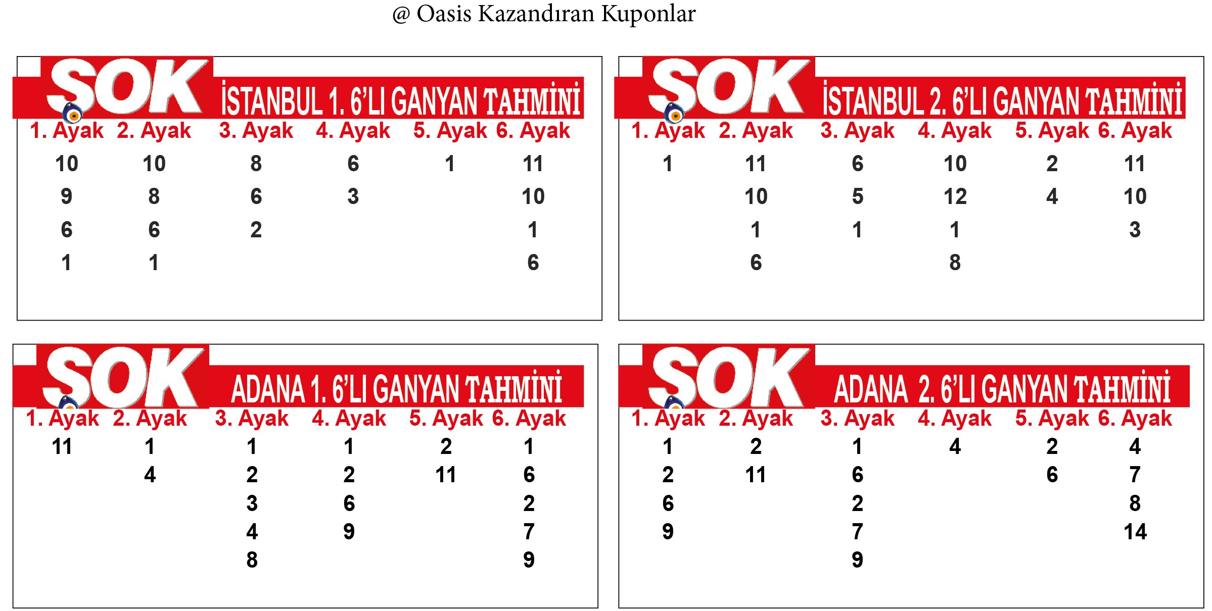 @Oasis kazandıran kuponlar
