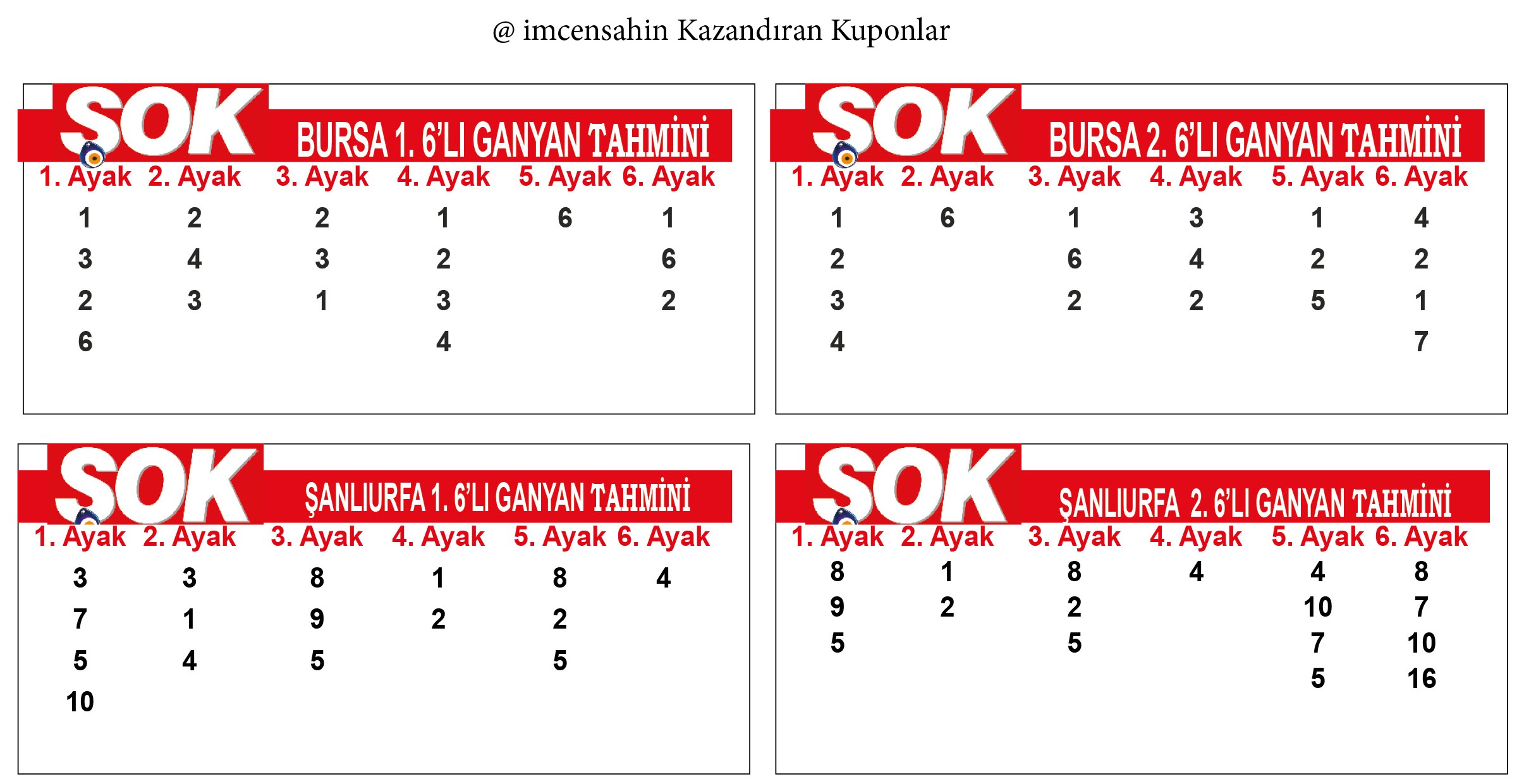 @imcensahin kazandıran kuponlar