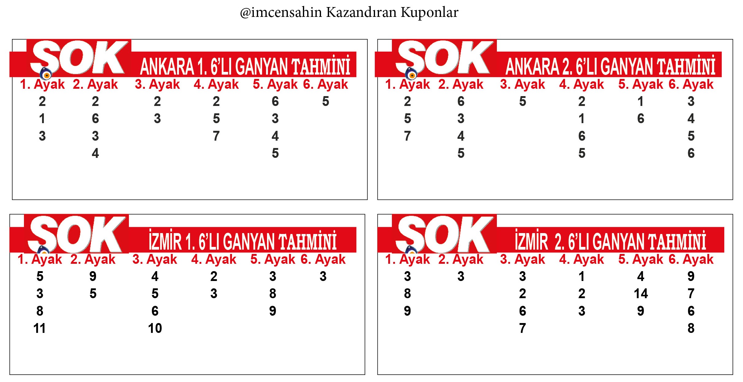 @imcensahin kazandıran kuponlar