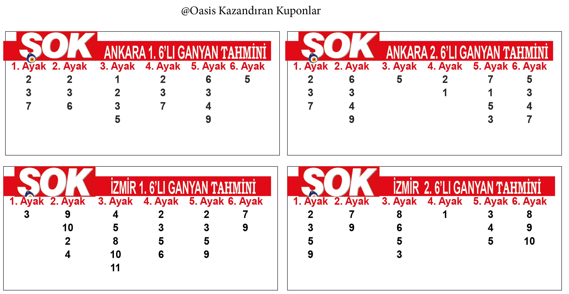 @Oasis kazandıran kuponlar