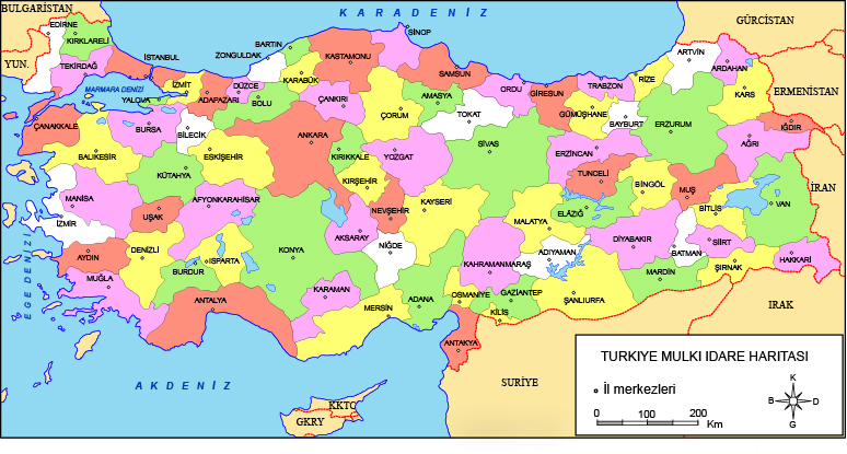 Turkiye Siyasi Haritasi