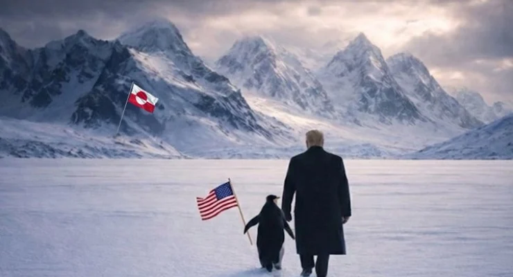 26 01 24 Penguen Trump Gronland Beyaz Saray