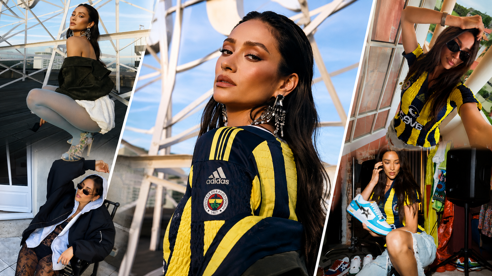 Dünyaca ünlü güzel Fenerbahçe formasını giydi! O pozlar sosyal medyayı yıktı geçti