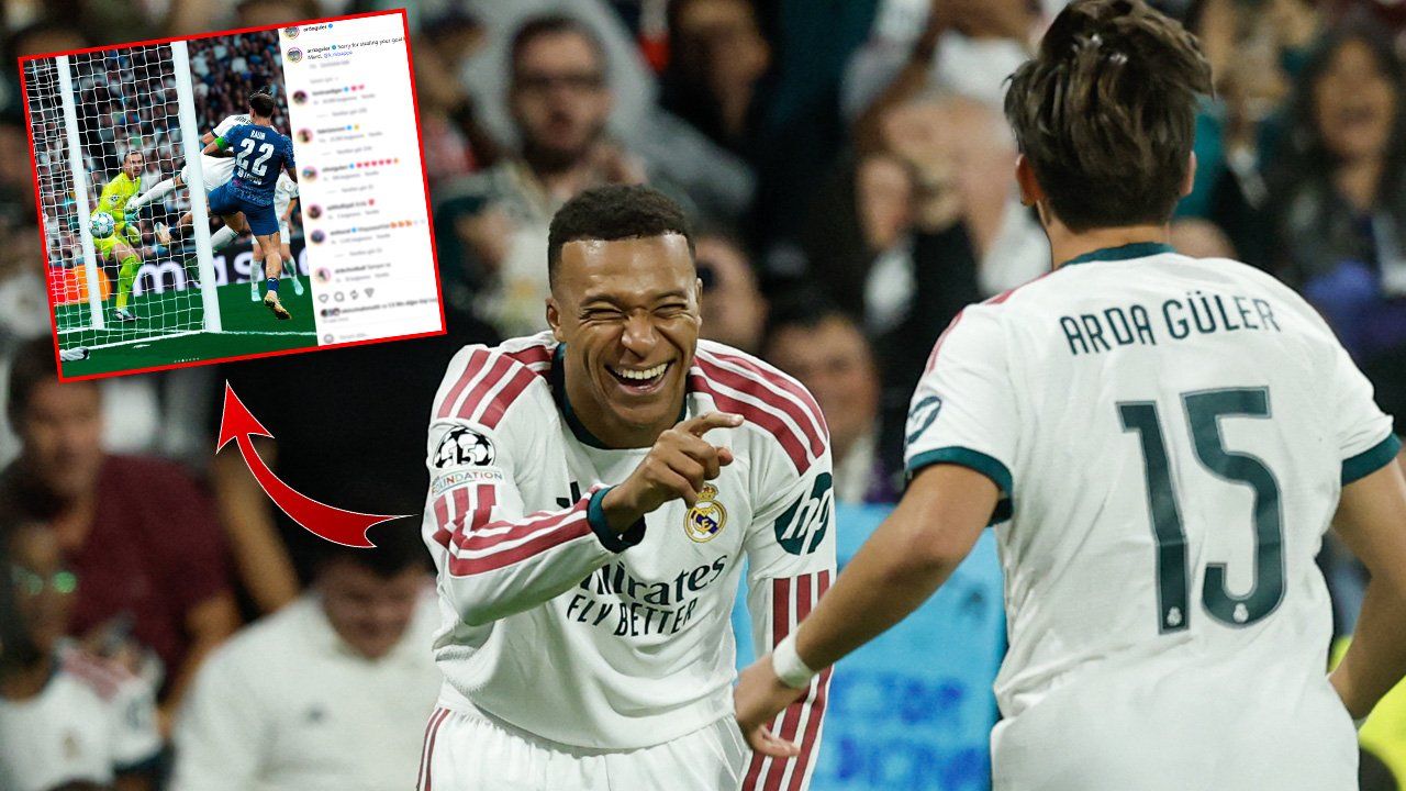 Arda Güler'den 'Golünü çaldım' özrü! Mbappe'den gülümseten cevap